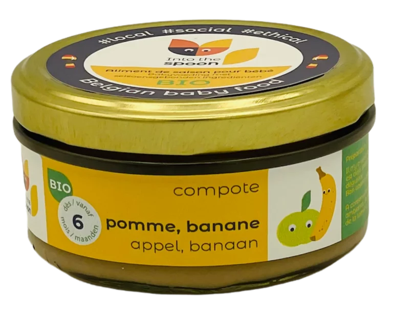 compote pomme banane Into the spoon