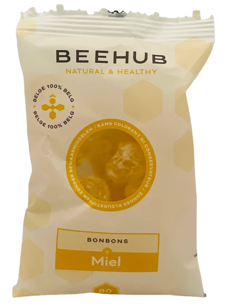 Bonbons miel de Beehub produit par Beelgium