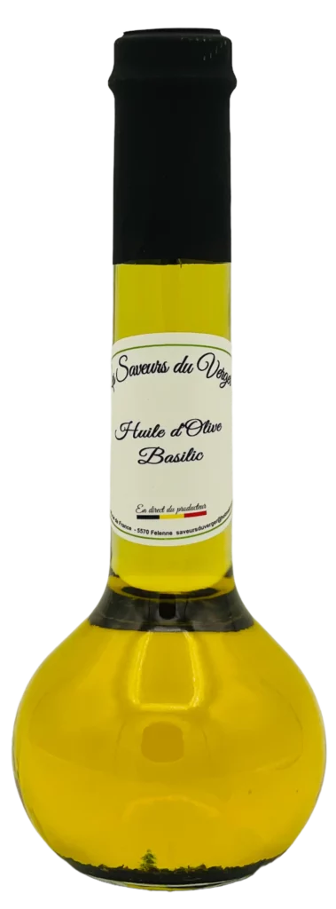 Huile d'olive basilic des saveurs du verger