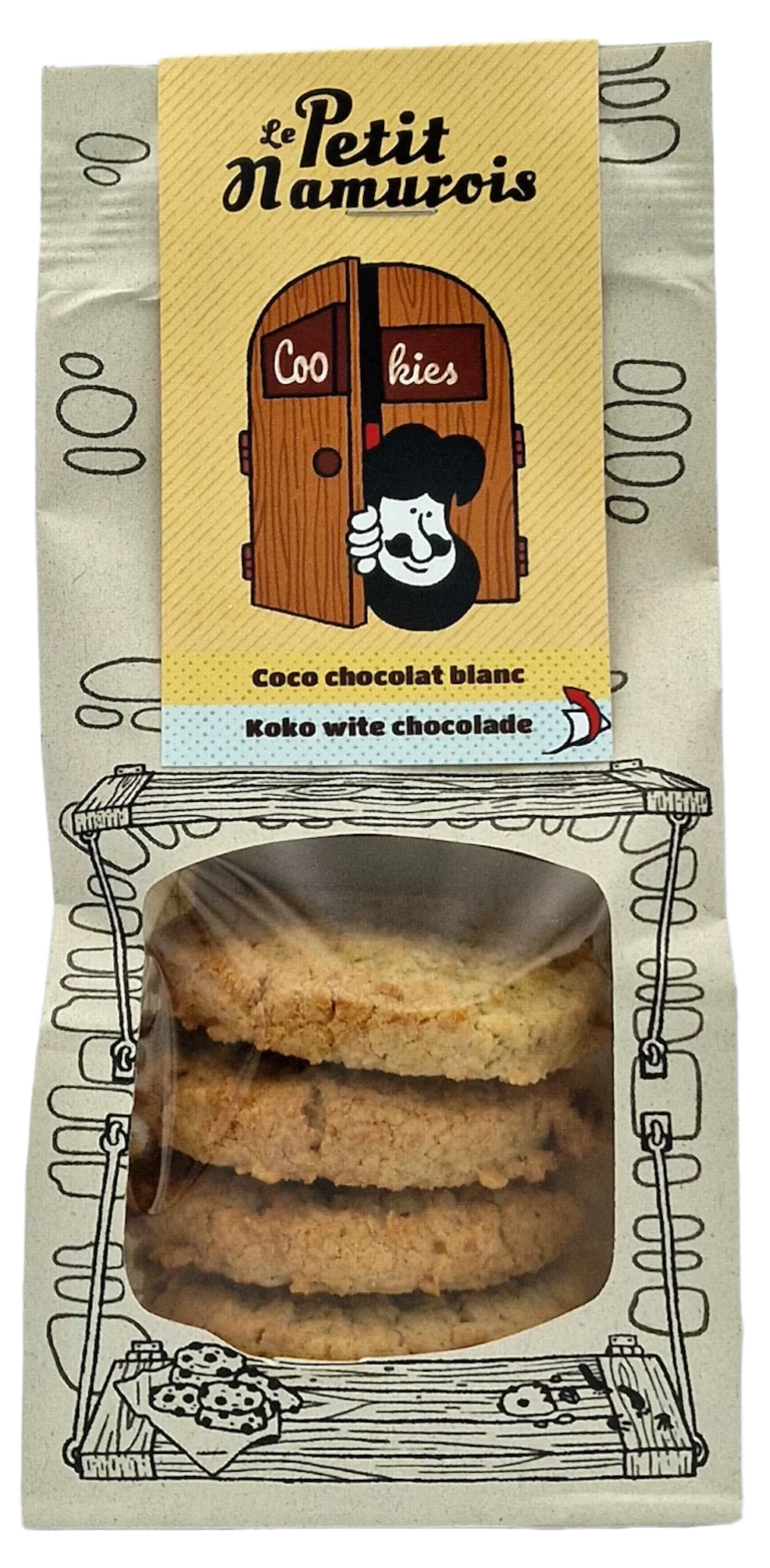 Cookies Coco Chocolat Blanc le petit namurois