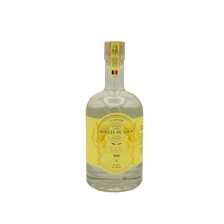 Gin yuzu de la distillerie du moulin du loup