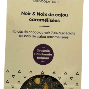 Eclat de chocolat noir 70% et de noix de cajou caramélisées