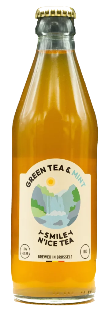 Ice tea au thé vert et menthe de la brasserie Smile