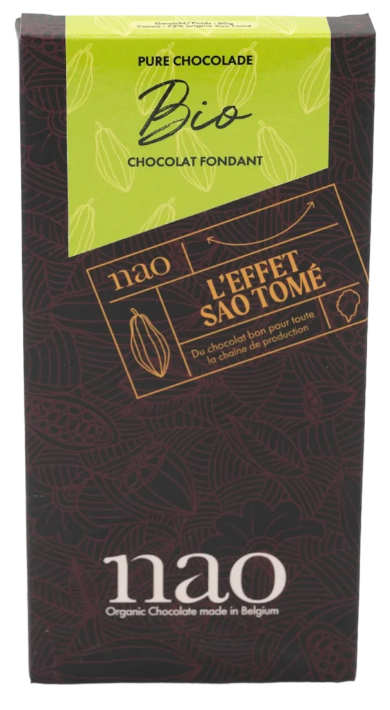 Tablette chocolat noir 72% sao tomé