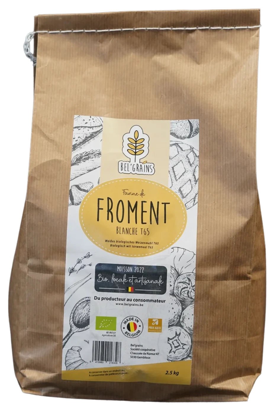 Farine de Froment Blanche T65 - Belmade
