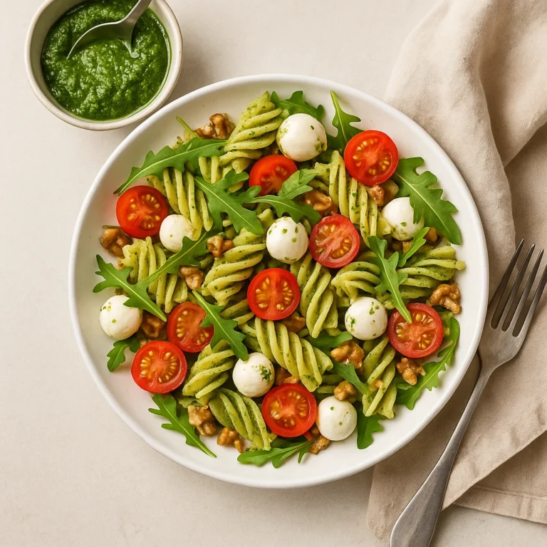 Salade de Fusilloni ail des ours et noix