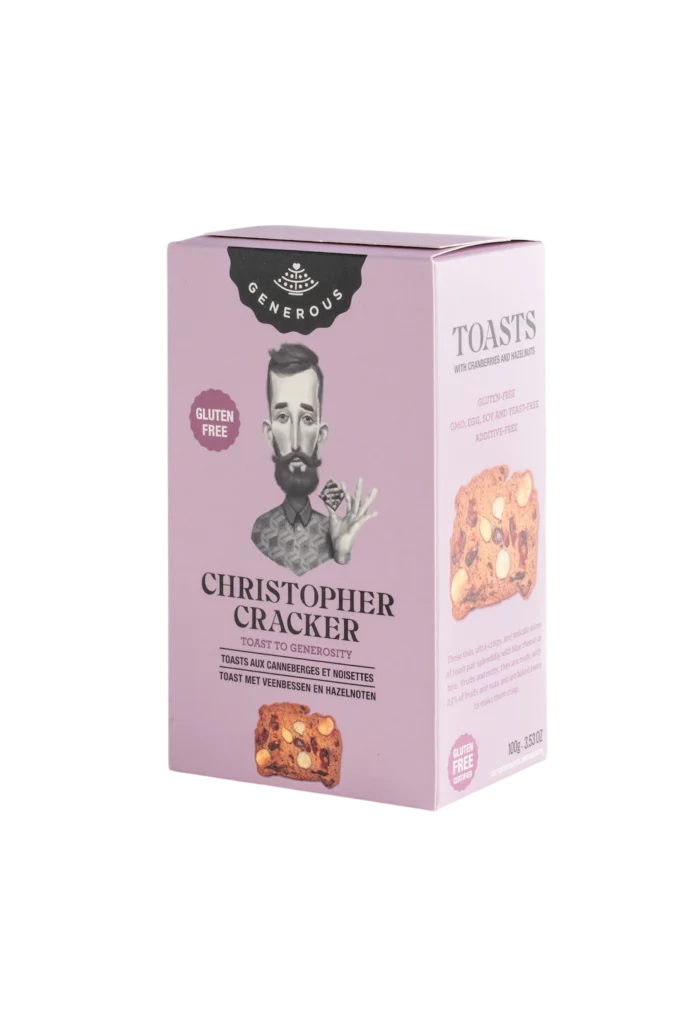 Christophe crackers Toast canneberge et noisettes de generous