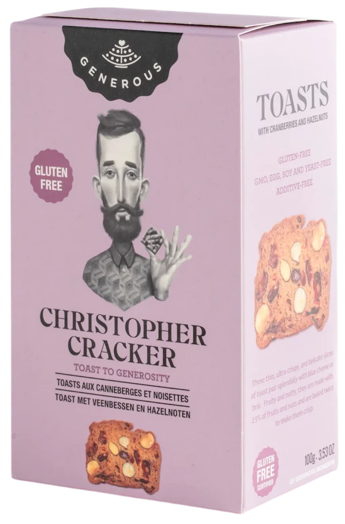 Christophe crackers Toast canneberge et noisettes de generous