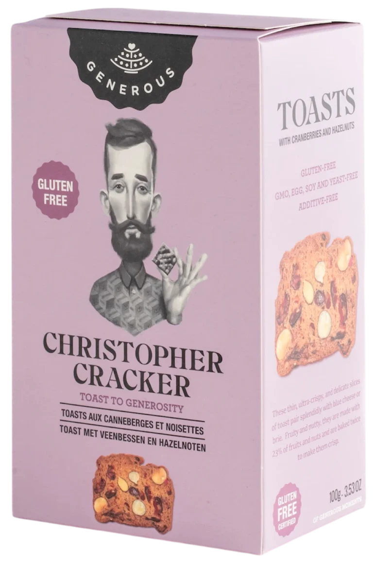 Christophe crackers Toast canneberge et noisettes de generous