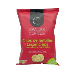 Linzenchips met nieuwsgierige zaden