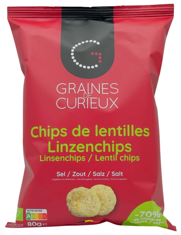 Chips de lentille au sle de graine de curieux