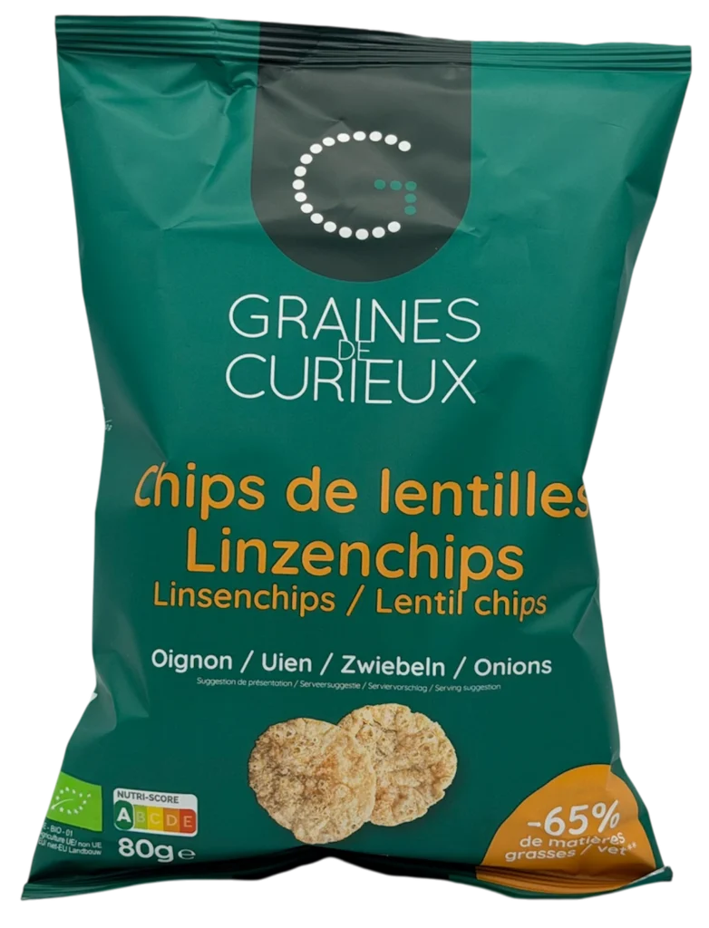 Chips de lentille Oignons