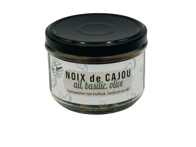 noix de cajou ail basilic et olives