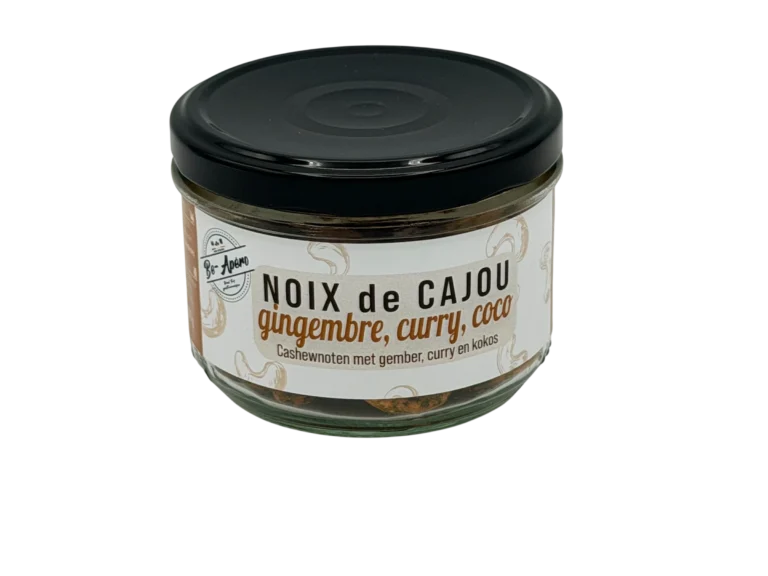 Noix de cajou au gingembre curry et coco